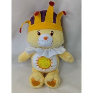 Care Bears Funshine Crown Plush 10 Inch 2004 Play Along Stuffed Animal Toy